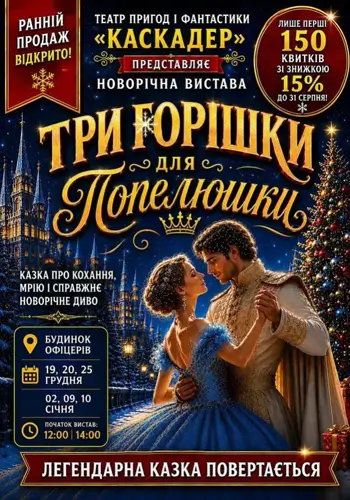 Новорічна музична вистава «Три горішки для Попелюшки»