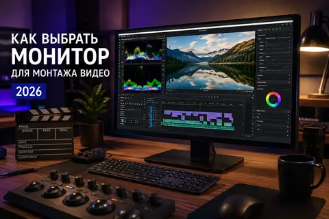 Как выбрать монитор для монтажа видео в 2026 году: от цветопередачи до 4K и HDR