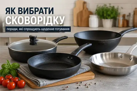Як вибрати сковороду для щоденного приготування: розмір, матеріал і тип покриття