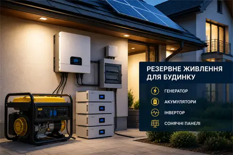 Комплексне рішення для резервного та автономного живлення будинку