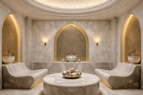 Отделка хамама под ключ и дом-баня с бассейном под ключ: архитектура премиального SPA-пространства