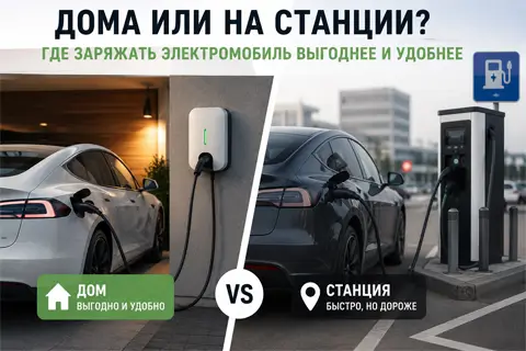 Сравнение цен на публичные станции для зарядки электромобилей и домашние станции