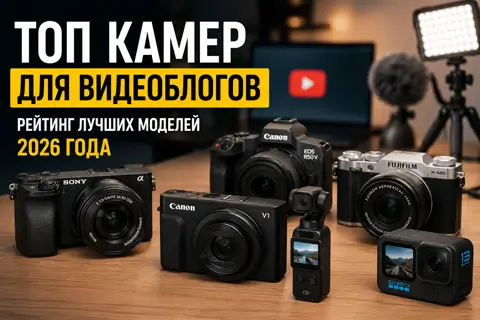 Топ камер для відеоблогів 2026: рейтинг найкращих моделей для YouTube та соцмереж