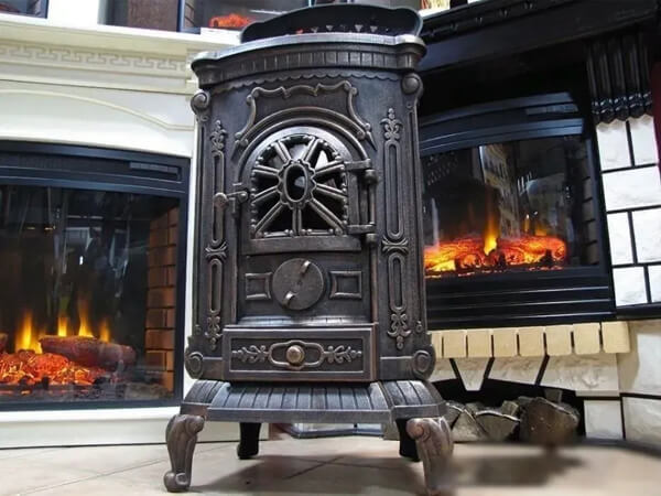 Піч камін чавунна Bonro Gold подвійна стінка 9 кВт (30000002)