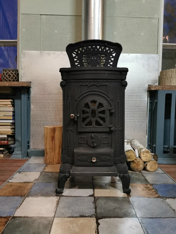 Піч камін чавунна Bonro Black подвійна стінка 9 кВт (30000001)