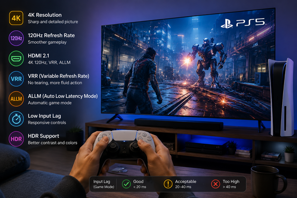 Які характеристики телевізора справді важливі для PS5?