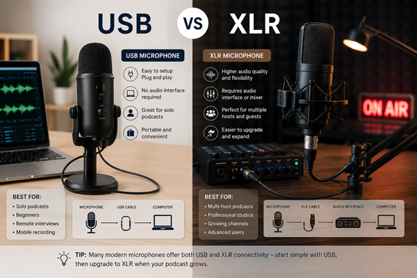 Что выбрать для подкаста — USB или XLR?