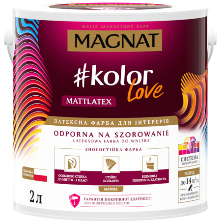 фарба MAGNAT #kolor love​ MATTLATE