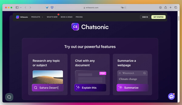 Аналоги ChatGPT: Chatsonic