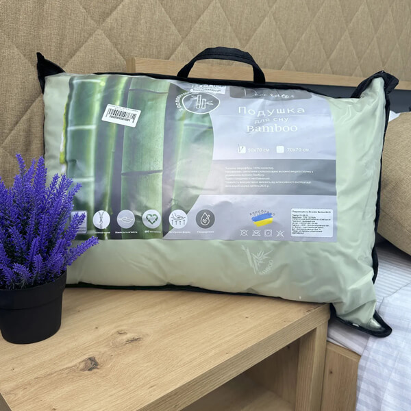 Подушка для сна гипоаллергенная Decorator Bamboo 50x70х20 см, цвет фисташковый (84-176)