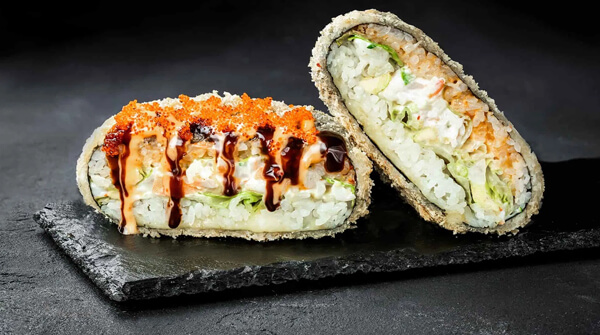 Суші бургер з креветками