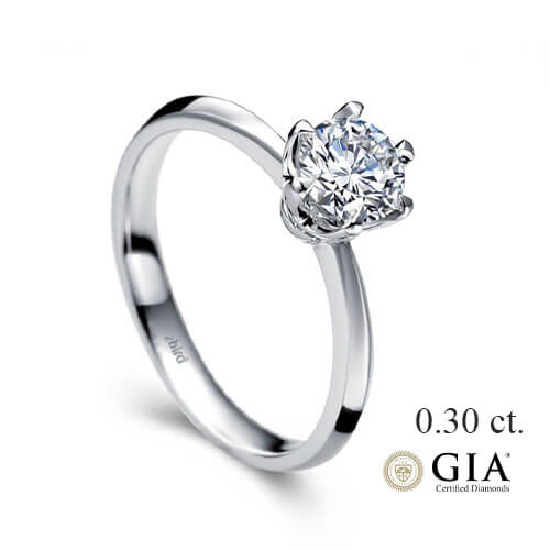 Кольцо с бриллиантом 0,30 ct. F/VS1 GIA «The special one» ERDH84/0,3