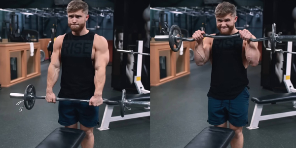 Сгибание прямым хватом с EZ-грифом