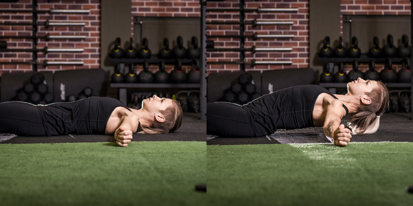 Подъём с пола с опорой на кулаки