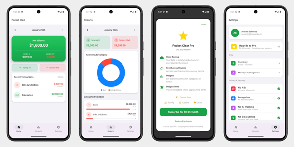 Застосунок Pocket Clear для Android