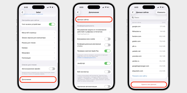 Як очистити системні дані на iPhone: як очистити кеш Safari на iPhone
