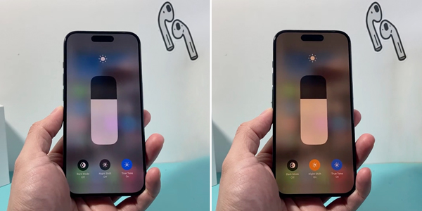 Екран iPhone з Night Shift і без нього