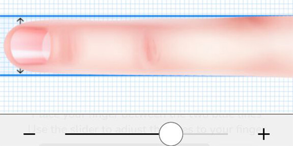 Як виміряти палець через додатки