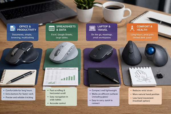 Який формат мишки кращий під різні робочі сценарії?