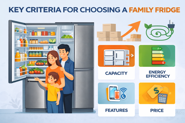 По каким критериям выбирать семейный холодильник?