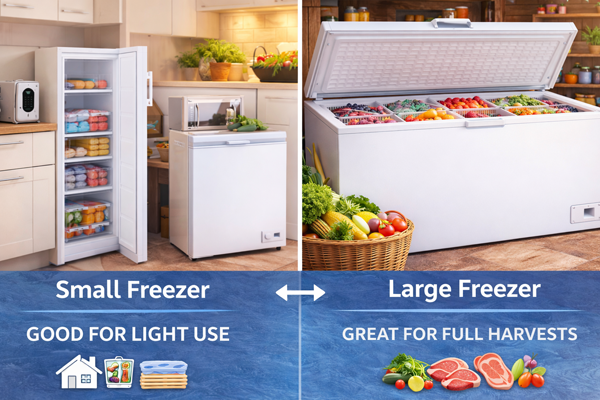 Як підібрати об’єм морозилки під дачу та обсяг заготовок?