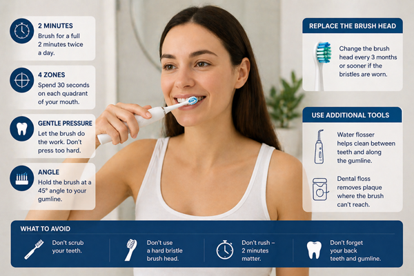 Як правильно користуватися електричною зубною щіткою?