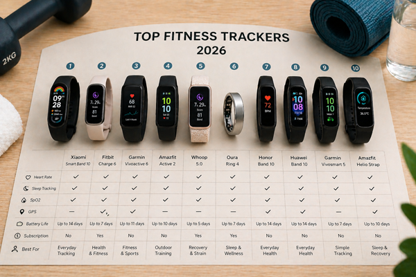 Рейтинг фітнес-браслетів і трекерів 2026 року