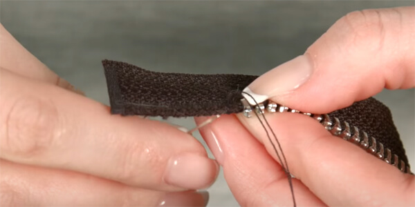 Як полагодити блискавку: зробіть обмежувач за допомогою ниток