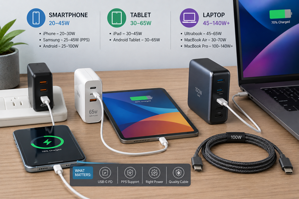 Как выбрать зарядку для iPhone, Android и ноутбука?
