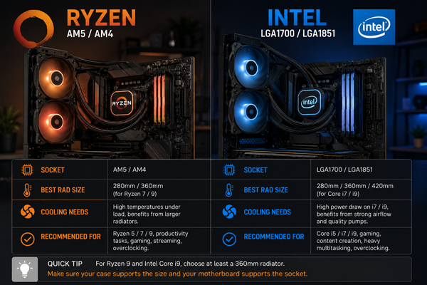 Какая СЖО лучше для Ryzen и Intel?