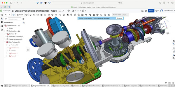 Програми для 3D-моделювання: Onshape