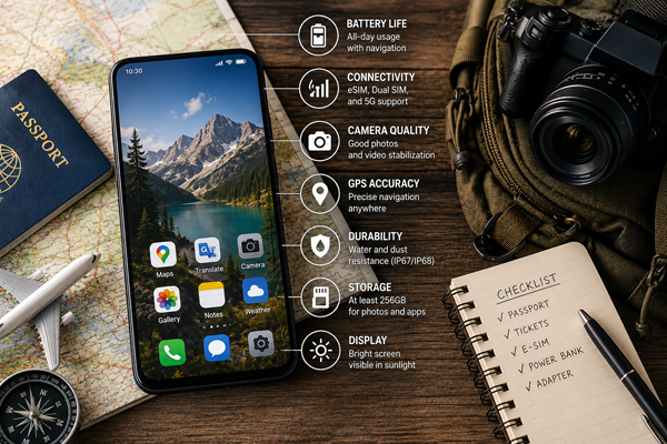 Какие характеристики смартфона важнее всего в поездке?